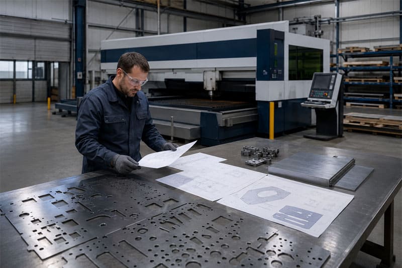 análise técnica para corte a laser industrial