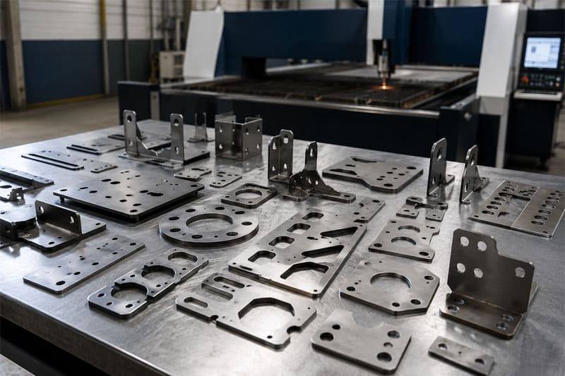 peças técnicas cortadas a laser em metal
